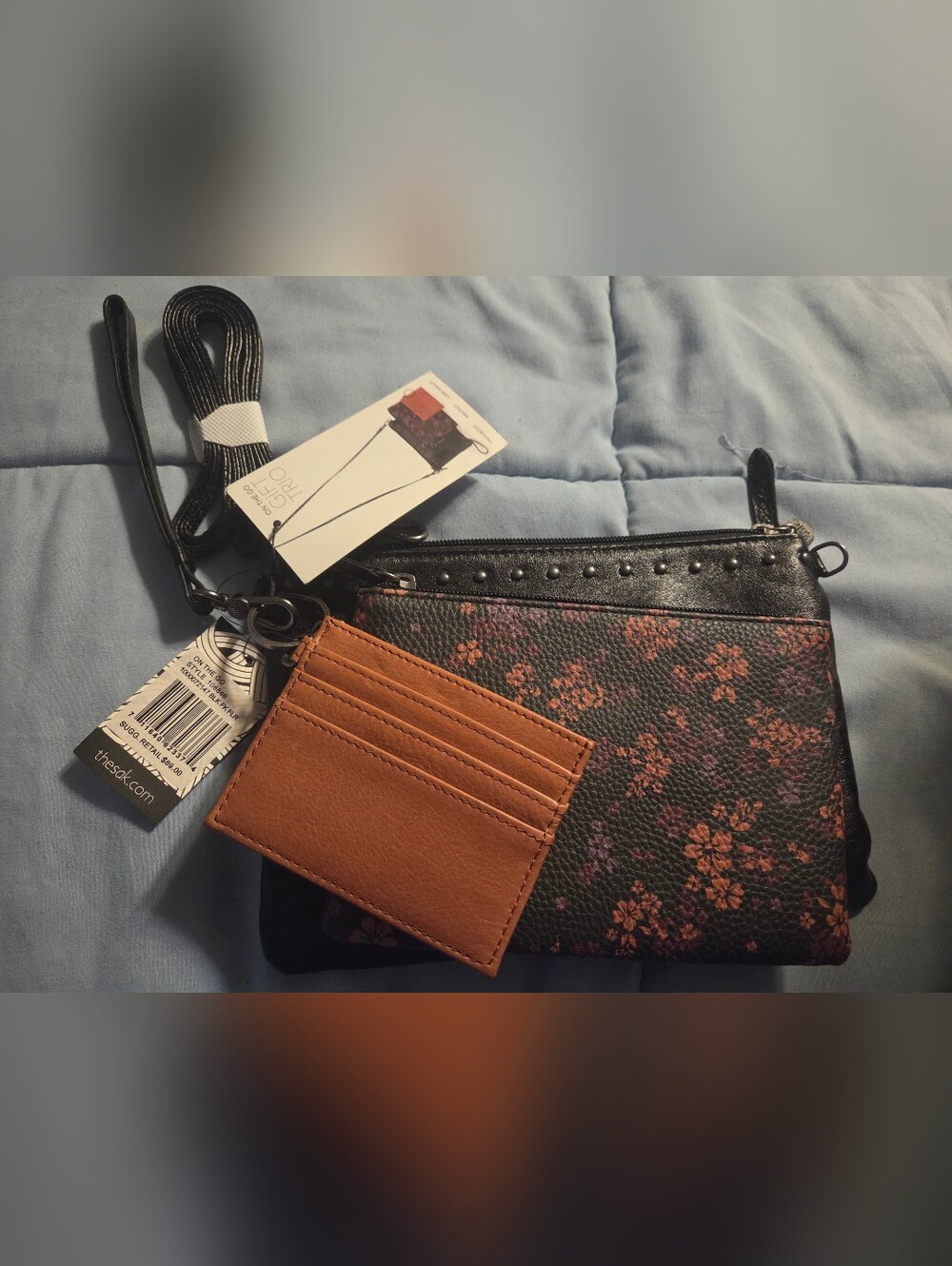 3 Piece Leather Crossbody, Wristlet, Card Holder Set from The Sak NEW wTags
